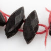 Antique Bohemian 2-hole flat back marquis beads. 8x3mm. Pkg of 24 . 