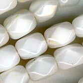 Czech Faceted AB Oval Bead. 7mm. Pkg of 10. B11-BW-0601