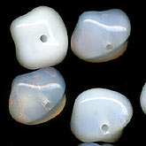 Vintage Opal Glass Nugget Beads. 8 x 10mm Pkg of 10. b11-bw-0670