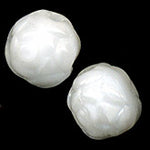 Baroque Glass Rounds with Luster Bead. Pkg of 10.