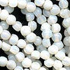 Vintage Bohemian Opal Glass Round Beads. 3mm. Strand of 25. 