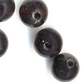 Vintage 6mm black glass round beads. Korea. Pkg of 20. b11-bw-0789