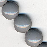 Antique dove grey domed nailhead glass beads. 9mm Pkg of 24. b11-bw-0808