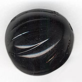 Vintage pressed German black pressed glass bead. 12mm  Pkg of 4. b11-bw-0814