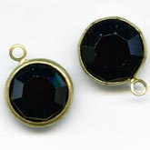 Ring jet swarovski crystal channel. 39 SS/ 9 mm, Pkg of 1. b11-bw-0860-1