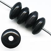 Vintage Czech rondelles.9mm diameter Pkg of 25. b11-bw-0886