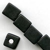 Vintage black matte cubes 6x6mm. Czechoslovakia Pkg of 10. 