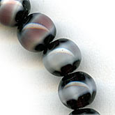 Contemporary black, white and brown chevrons. 6mm.Pkg of 20. 