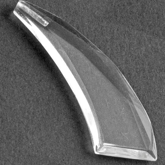 Faceted Crystal Scimitar Shaped Pendants. 58x20mm. Pkg 1. b11-cr-0467