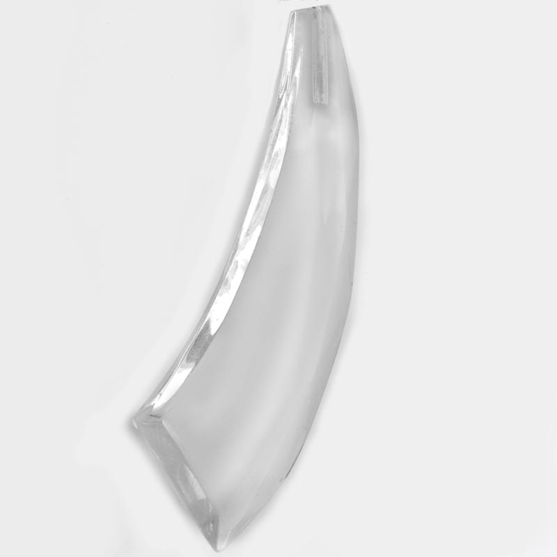 Vintage top hole crystal scimitar-like pendants. 58x20mm. Pkg of 1
