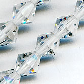 Vintage Czech tin-cut 5mm crystal bicones. Pkg. of 60. b11-cr-0524