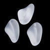 Vintage frosted crystal twists. 22x12mm Japan pkg of 4.
