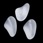 Vintage frosted crystal twists. 22x12mm Japan pkg of 4.