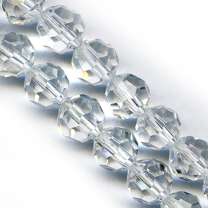 Vintage Czech tin cut 7mm crystals. Pkg. of 10.