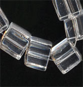 b11-cr-0456-Contemporary Czech machine cut crystal beads. 6x6mm. Pkg of 10