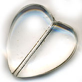 b11-cr-0457-Vintage clear crystal hearts. 24x22mm. Pkg of 4