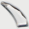 Vintage top hole crystal scimitar-like pendants. 58x20mm. Pkg of 1