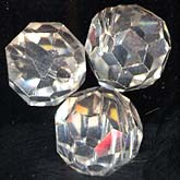 Vintage austrian crystal faceted rounds. 8mm. Pkg of 6
