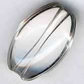 b11-cr-0471-Vintage clear glass ovals. 17x11mm. Pkg of 4