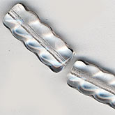 b11-cr-0476-Crystal rippled rectangles. 19x8mm. Pkg of 10