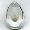 Vintage crystal pendant, West Germany. 38x26mm. Pkg. of 1
