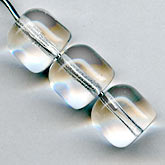 b11-cr-0511-Vintage Czech clear glass gumdrop. 8x8. Pkg of 10