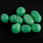 Vintage Japanese jade green baroque shapes, package of 8 asst. 8-12mm.