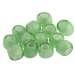 Vintage French Cornaline d'Aleppo Whiteheart Glass Beads. Transparent Mint Green Over White Opaque Cores. 1950s. 6x7mm. Averages 2.5mm hole. Package of 10. 