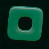Old Bohemian Gablonz opaque crysoprase glass rings. 25mm. Pkg of 1.