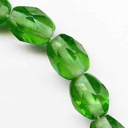 Vintage Czech faceted ovals 7x5mm pkg of 25. b11-gr-0972(e)