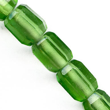 Vintage Czech faceted cylinders 7x5mm strand of 25. b11-gr-0974(e)