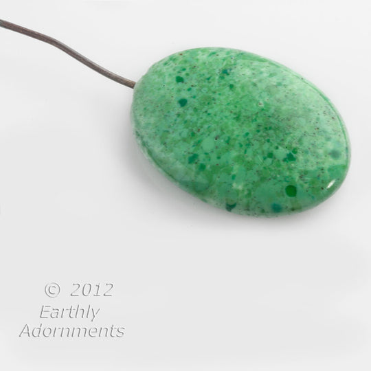 Mottled Green Glass Pendant with embedded wire. 1920's. Pkg 1. b11-gr-2003