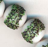 German sugar beads from the 1930's. 8mm. Pkg of 5. B11-gr-0405-2