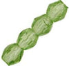 Czech Faceted Pale Green Beads. 3mm. Strand of 50.