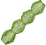 Czech Faceted Pale Green Beads. 3mm. Strand of 50.