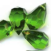 Vintage Czech machine cut pendant. 15x9mm. Pkg of 1