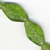 b11-gr-0774 Czech Flat Lozenge Bead. 16x9mm. Pkg of 6