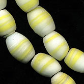 Vintage German Sandcast Glass Oval Beads. 12mm. Package of 6. 