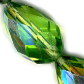 Vintage Czech machine cut crystal drops. 15x10mm. Pkg of 1. b11-gr-0858b(e)