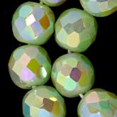 Vintage faceted AB round West Germany. 8mm. Pkg of 6.