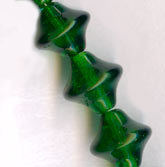Vintage emerald mulberry bead West Germany. 13x13mm. Pkg of 6