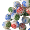 Peking glass crumb beads. 12mm round. Pkg of 5.