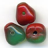 b11-mi-0013E Czech Fruit Beads - Pears, 10mm pkg of 6