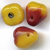 Czech Fruit Beads - Pears, 10mm, pkg of 6