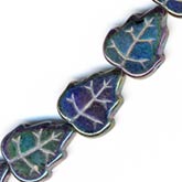 Purple Iris leaf, package of 10. 10 x 12mm B11-MI-0048