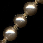 Vintage Japanese Glass Pearls. 6mm. Strand of 8