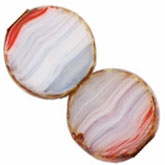 Czech polished table cut dime bead.  8x3mm.Pkg of 6