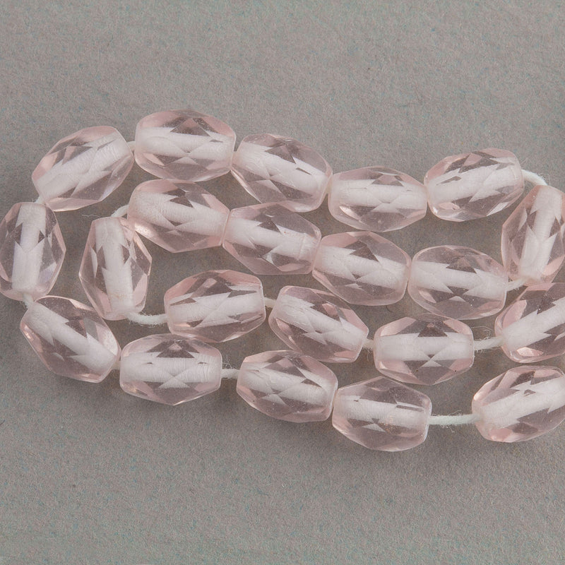 Vintage Czech faceted ovals 8x5mm strand of 25. 