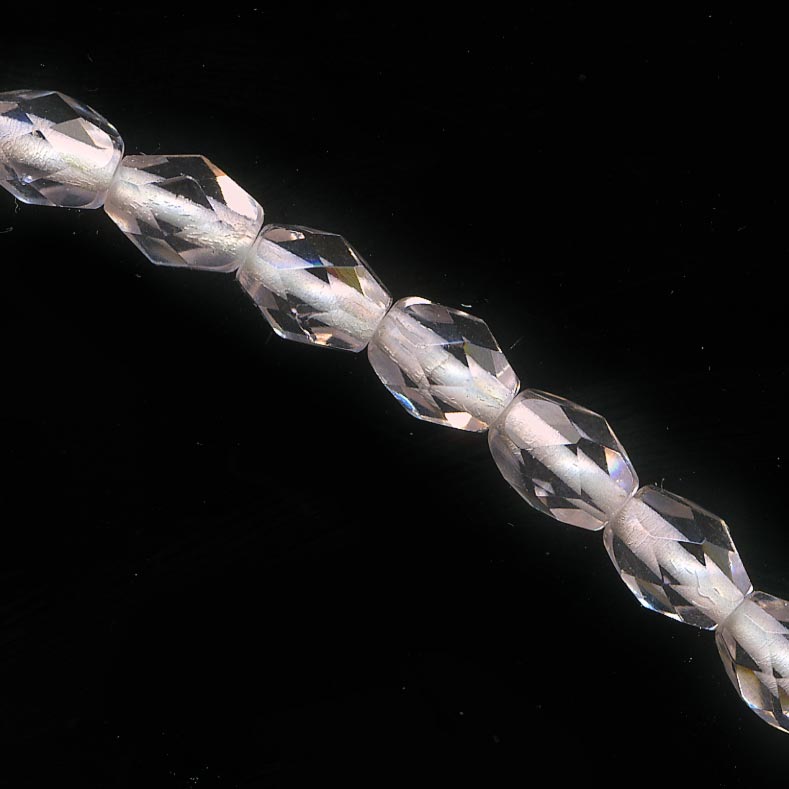 Vintage Czech faceted ovals 8x5mm strand of 25. 