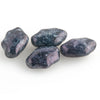 Vintage Czechoslovakian Glass Nuggets.  Purple Blue with Grey and Iridescent Granite-like Finish. 20x14mm. Pkg of 4.